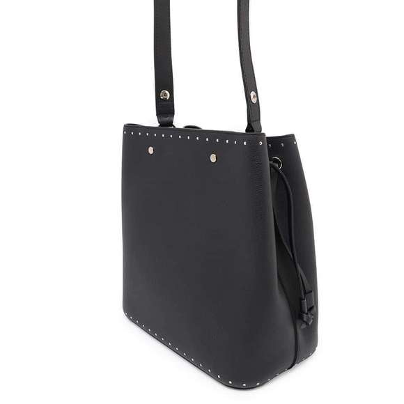 Louis Vuitton Shoulder Bag Lock Me Bucket Calf Leather Black